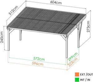 Carport bois double Victor Modern – Image 7