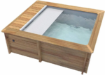 Piscine bois Carrée Urbaine + coffre + Filtration