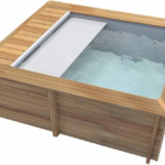 Piscine bois Carrée Urbaine + coffre + Filtration