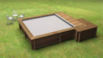 Piscine bois Carrée Urbaine + coffre + Filtration – Image 7