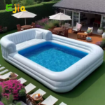 Canapé gonflable et piscine 2-en-1 (5 m / 16 pi) pour fêtes de famille en plein air – Fauteuil de détente de luxe pour enfants et adultes – Image 2