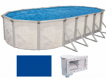 Piscine hors-sol ovale Boreal 14 pi x 20 pi x 52 po – Inclut un liner bleu de calibre 20 et un skimmer traversant – Image 4