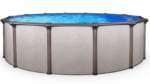Piscine hors terre ronde Melenia de 12 pi x 54 po – Dotée de margelles supérieures couleur bronze métallisé – Image 3