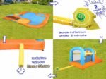 Parc aquatique gonflable 5 en 1, comprenant un toboggan aquatique gonflable avec souffleur d'air, un mur d'escalade, une zone de double saut, une pataugeoire, un canon à eau, etc. – Image 5